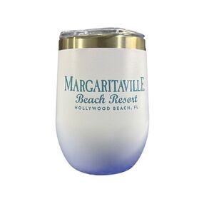 Margaritaville Beach Resort Hollywood Florida Stemless Insulated Wine Glass Cup